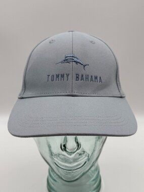 Tommy Bahama Strapback Hat Cap One Size Adjustable Blue Island Life Fish Beach